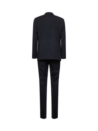 Tagliatore Mens Suit Single-Breasted Virgin Wool Midnight Blue Suits