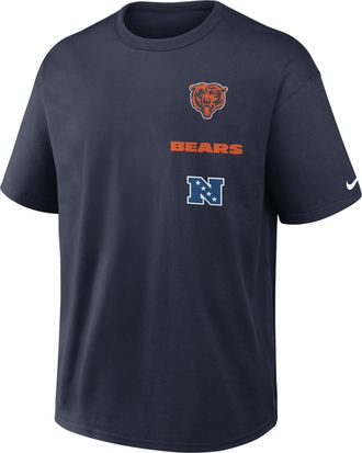 Nike Chicago Bears Max90 Nike Mens NFL T-Shirt in Blue | 04T641L7Q-WX5