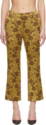 パンツ FABIANA FILIPPI Cotton trousers Yellow Fabiana Filippi Yellow Cotton trousers for Women Online USA