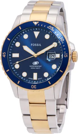Fossil Blue Dive Quartz Blue Dial Mens Watch FS6034