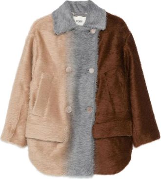 Fendi Multikleur Blok Dubbelrijige Jas - Dames - Jassen - Veelkleurig - S - Jassen