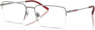 Arnette 56mm Rectangle optical glasses in Grey/Red at Nordstrom