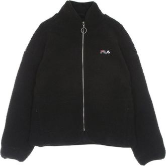 Fila Sherpa Fleece Jas Zwart Hoge Hals - Dames - Jassen - Zwart - XS - Polyester - Jassen