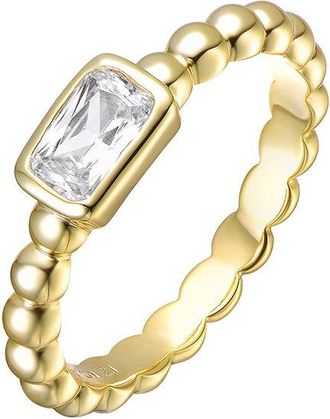 Rachel Glauber 14K Plated Cz Statement Ring