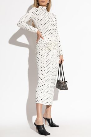 Alaia Dress With Shimmering Sequins, Womens, White