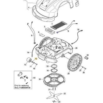 OEM Rueda De Goma Autoclip 125-127-325 Original Stiga - 1126-1428-01