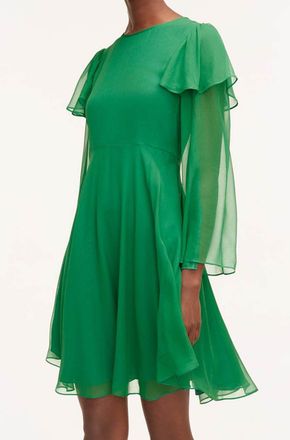 Rebecca Taylor Ruffle Silk Chiffon Dress