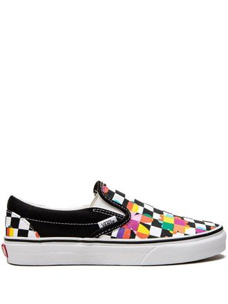 Vans Classic Slip-On Floral Checkerboard sneakers - unisex - Rubber/Fabric/Fabric - 4.5 - Black