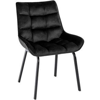 Clp Silla De Comedor Saranda Negro Terciopelo