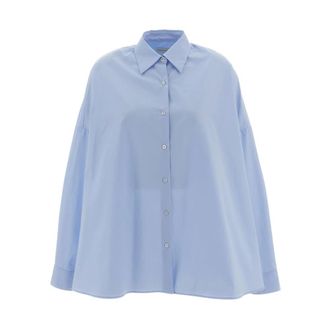 Dries Van Noten Camicia in cotone a maniche lunghe - - Blouses & Shirts - Donna - Blu - S