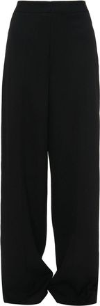 J.W.Anderson wide-leg mid-rise trousers - women - Viscose/Wool - 10 - Black