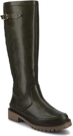 Journee Collection Zemmie Knee High Boot in Olive at Nordstrom Rack, Size 9.5 Regular Calf