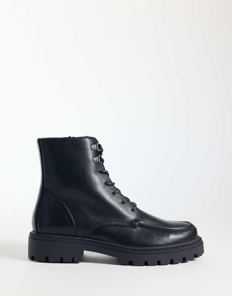 Asos Scarponcini da trekking stringati neri-Nero