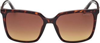 Guess Zonnebril met vierkant montuur - Dames - Zonnebrillen - Bruin - 56 MM - Accessoires