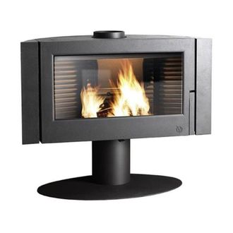 Invicta Estufa de le&ntilde;a de hierro fundido antracita 12kw - 6114-44