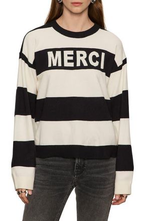 Sanctuary Crewneck Sweater in Black at Nordstrom, Size Small