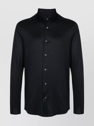 Emporio Armani curved hem logo shirt
