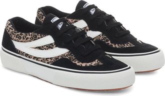 Superga 2941 Revolley Leather Trainers Womens Black UK 3