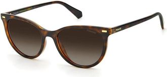Polaroid Bruine Harsen Frame Zonnebril UV Bescherming - Dames - Zonnebrillen - Bruin - 52 MM - Accessoires