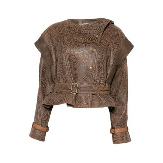 Isabel Marant Isabel Marant, Leather Jackets, female, Brown, Size: XS Outerwear Isabel Marant