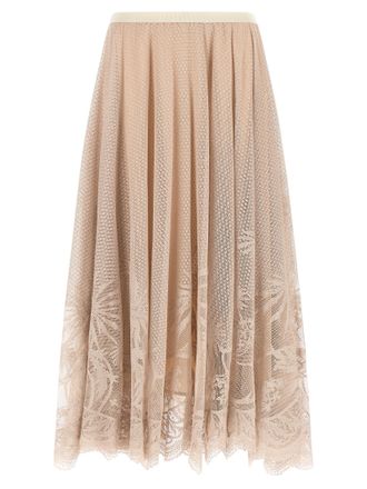 Fabiana Filippi Multicolor Cotton Midi Womens Skirt