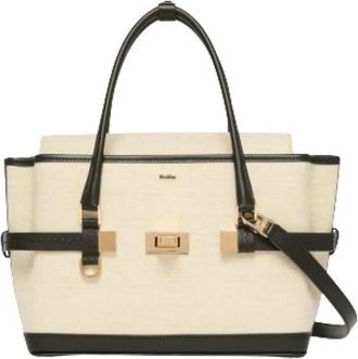 Max Mara Small Margaux Bag - Dames - Shoppers - Beige - ONE Size - Katoen - Tassen