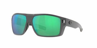 Costa Mens Diego Sunglasses 580G In Matte Gray Green Mirror