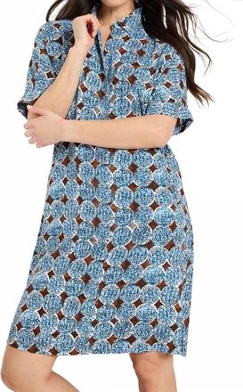Nic+Zoe Sand Dollar Devon Dress In Blue Multi