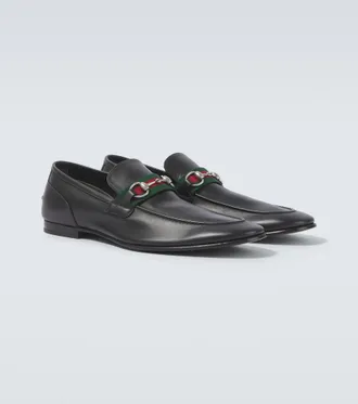 Gucci Mocasines Como de piel con Horsebit y Web