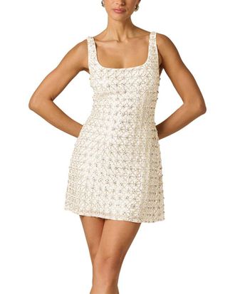 Adrianna Papell Fully Beaded Mini Dress