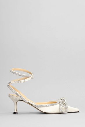 Mach & Mach Pumps In White Silk