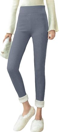 Generic Fleece Lined Leggings Women UK Thick Warm Fluffy Elastic High Waisted Tummy Control Ladies Winter Thermal Leggings