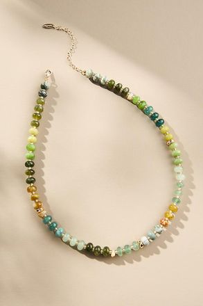 Anthropologie Rainbow Stone Necklace