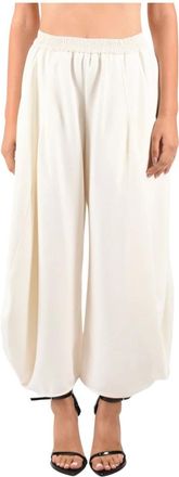 Meimeij Pantaloni ampi alla caviglia - - Trousers - Donna - Bianco - L