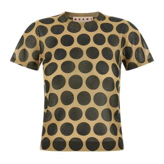 Marni Cardigan a pois in maglia - - Knitwear - Donna - Giallo - S