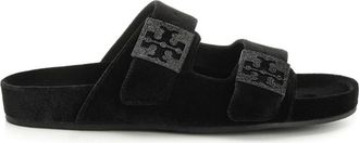 Tory Burch Schoenen, Dames, Zwart, 38 EU, Leer, Mellow Pav&eacute; Sandaal