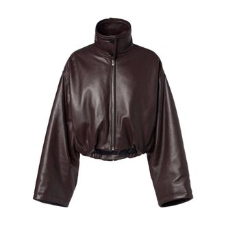 Alaia Collar Jacket - female - Ala&iuml;a - Bomber Jackets - Brown - M - Jackets