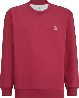 Brunello Cucinelli Cotton French terry sweatshirt in Cherry at Nordstrom, Size Xx-Large Eu