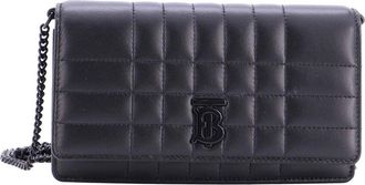 Burberry Lola Clutch On Chain Quilted Leather (Authentic Pre-Loved)