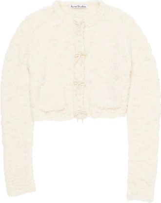 Acne Studios Vest verfraaid met strik - Beige