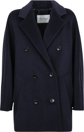 Max Mara Rebus Coat - Dames - Mantel - Blauw - S - Wol - Jassen