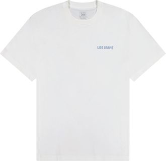 Lee T-Shirt LEE Lee T-Shirt Ss Relaxed Graphic Tee, Herren, Gr. M, weiss (wei&szlig;), Obermaterial: 100% Baumwolle CO., Shirts T-Shirt
