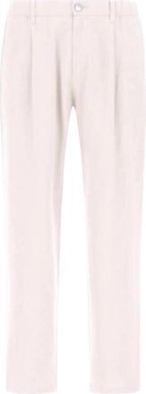 Herno Broeken, Dames, Wit, M, Katoen, Slim-fit Broeken