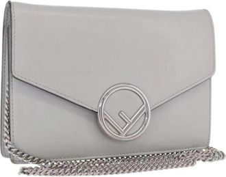 Fendi Pre-owned Vintage Schoudertas - Dames - Vintage Schoudertas - Grijs - ONE Size - Leer - Vintage
