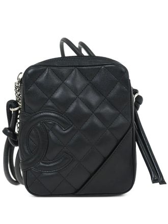 Chanel 2005 Cambon Line Diamond Quilted schoudertas - Zwart
