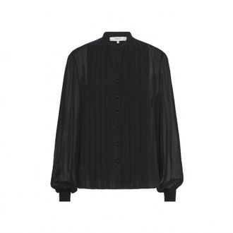 Frame Denim Womens Inez Blouse In Black