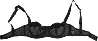 Dolce & Gabbana Womens Black Sheer Mesh Underwire Bra Underwear Polyamide Clothing
