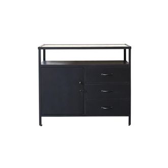 Tikamoon Mueble de almacenaje de mango macizo y metal 95 cm