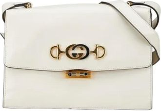 Gucci Pre-owned Cross Body Bags, female, White, Size: ONE SIZE Pre-owned Leather gucci-bags