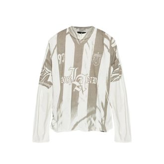 Represent Striped Logo-print Longsleveed T-shirt